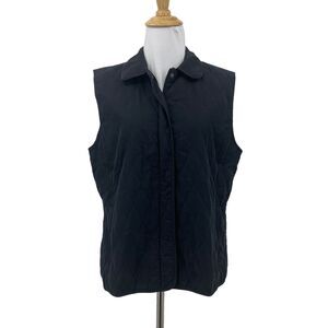 EP Pro Quilted Golf Jacket Womens M Medium Full Zip Snap Button Sleeveless Vest
